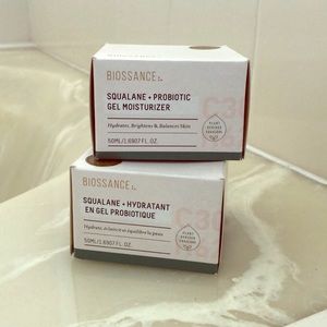 Biossance Squalene+Probiotic gel moisturizer.